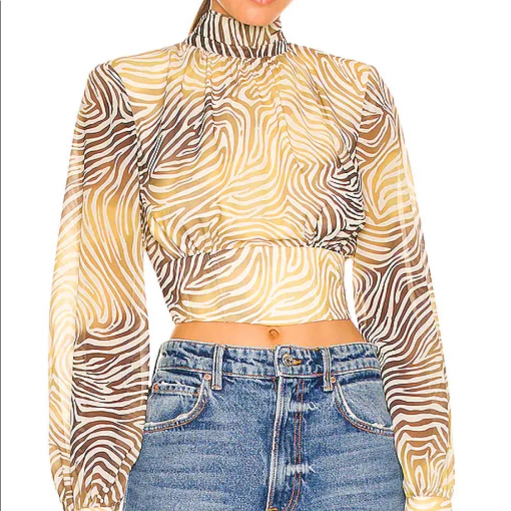 Revolve LPA Belen Top in Mia Print. Size XS
